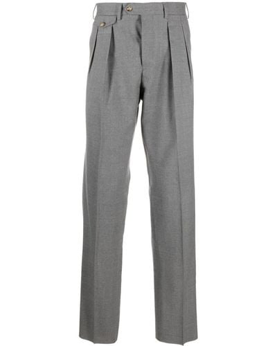 Lardini Tailored Box-pleat Pants - Grey
