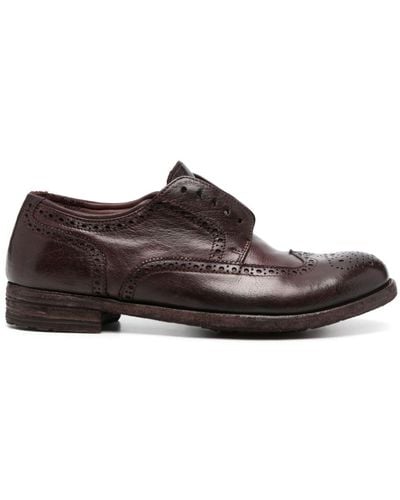 Officine Creative Lexikon 150 Perforated Leather Oxfords - Brown