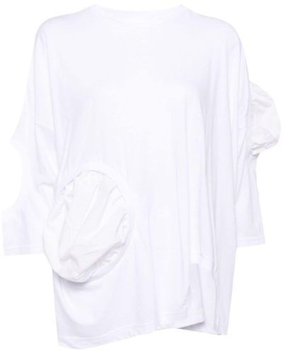 Enfold Camiseta con detalle fruncido - Blanco