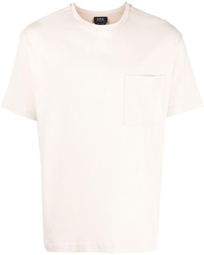 A.P.C. T-Shirt mit Brusttasche - Weiß