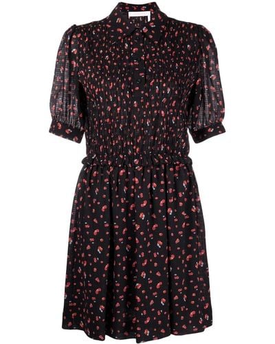 See By Chloé Cherry-print Mini Dress - Black