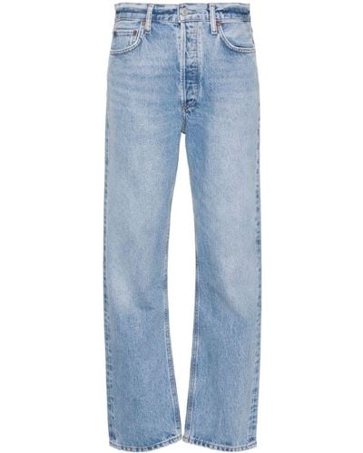 Agolde Straight-Leg-Jeans mit hohem Bund - Blau