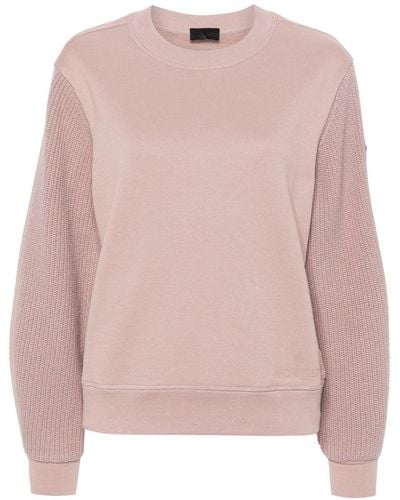 Moncler Sweatshirt mit Logo-Applikation - Pink