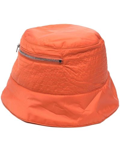 Rick Owens Cappello bucket con zip - Arancione
