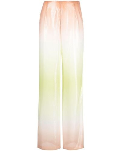 Gcds Gradient-effect Sequinned Pants - Yellow