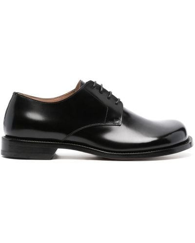 Loewe Lace-up Leather Derby Shoes - Black