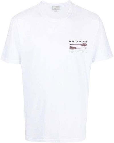 Woolrich T-shirt con stampa - Bianco