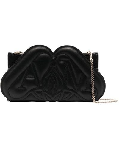 Alexander McQueen Embossed Logo Wallet-on-chain - Black