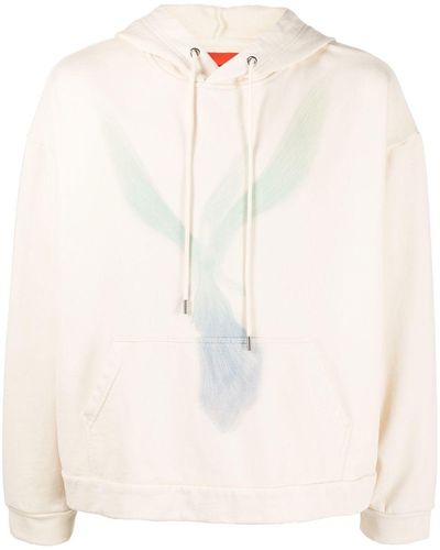 Who Decides War Frontal Graphic Print Hoodie - Natural