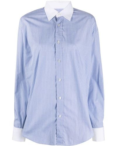 Filippa K Camisa de rayas estilo esmoquin - Azul