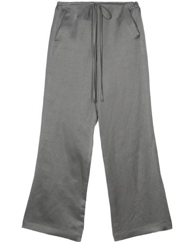 Alysi Slit-detail Wide-leg Pants - Gray