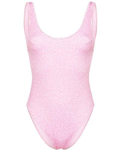 Mc2 Saint Barth Althea Leopard-print Swimsuit - Pink