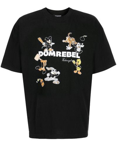 DOMREBEL ロゴ Tシャツ - ブラック