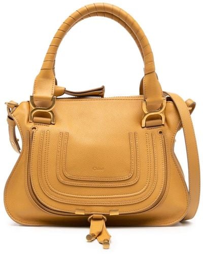 Chloé Grained-texture Leather Tote Bag - Brown