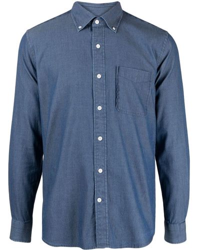 MAN ON THE BOON. Camicia a righe - Blu