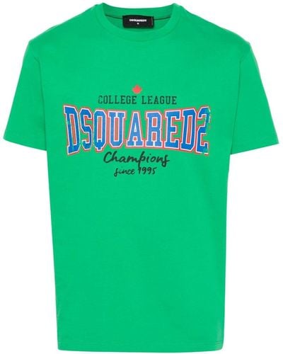 DSquared² College League Cotton T-shirt - Green