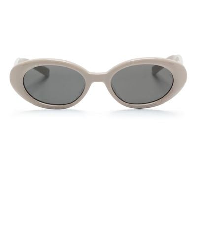 Maison Margiela X Gentle Monster Mm107 Oval-frame Sunglasses - Gray