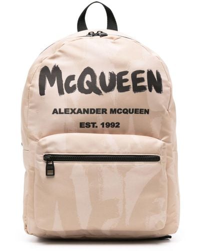 Alexander McQueen Sac à dos Graffiti Metropolitan à logo imprimé - Neutre