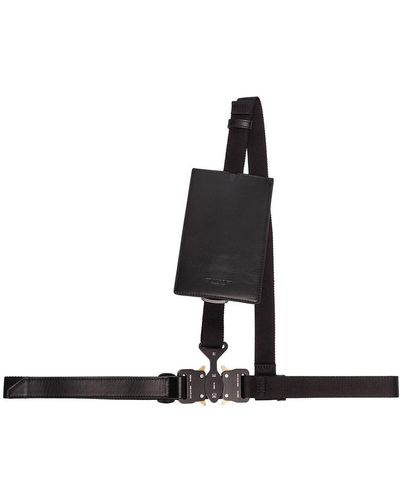 1017 ALYX 9SM Black Tri-buckle Leather Belt Bag