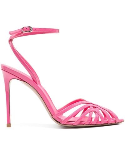 Le Silla Embrace 105mm Leather Sandals - Pink
