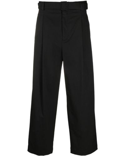 Emporio Armani Wide-leg Tailored Pants - Black