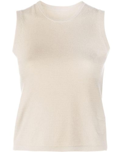 Frenckenberger Cashmere Knitted Tank Top - Natural