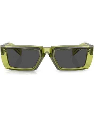 Prada Square-frame Tinted-lens Sunglasses - Green