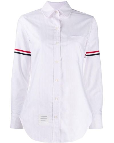 Thom Browne University-stripe Oxd Shirt - White