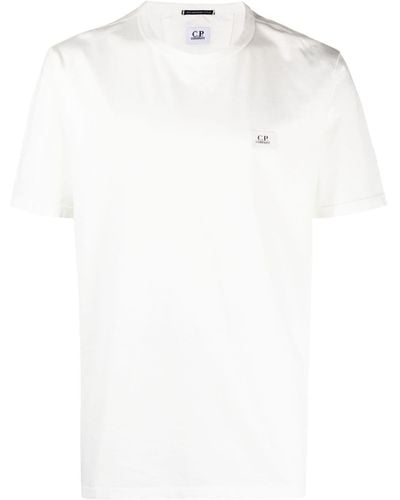 C.P. Company T-shirt en coton à patch logo - Blanc