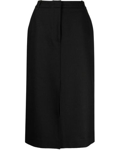 Fabiana Filippi Falda de tubo con cintura alta - Negro