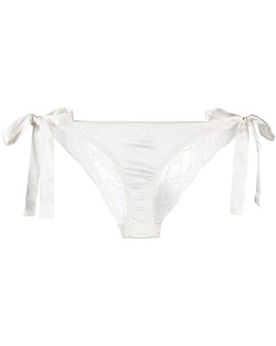 Gilda & Pearl Grace Lace Panel Panties - White