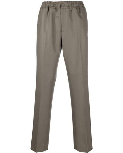 Paura Elasticated-waist Straight-leg Pants - Gray