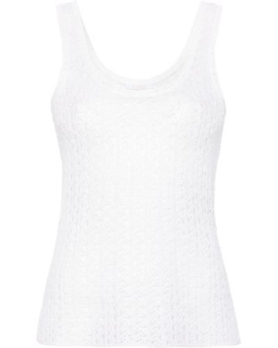 Chloé Open-knit Tank Top - White