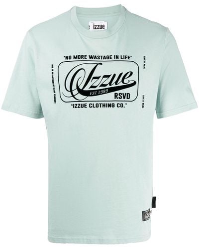 Izzue T-shirt Met Print - Grijs
