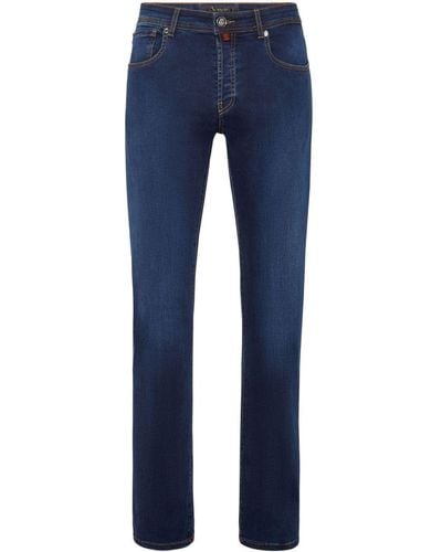 Billionaire Low Waist Straight Jeans - Blauw