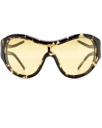 Christopher Esber Uma 98 Shield-frame Sunglasses - Natural