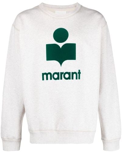 Isabel Marant Mikoy Sweatshirt mit beflocktem Logo - Weiß