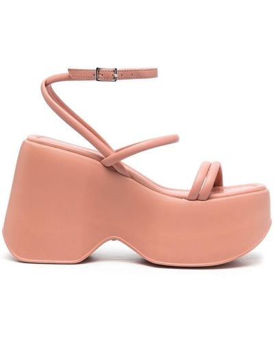 Vic Matié Yoko 110mm Wedge Sandals - Pink
