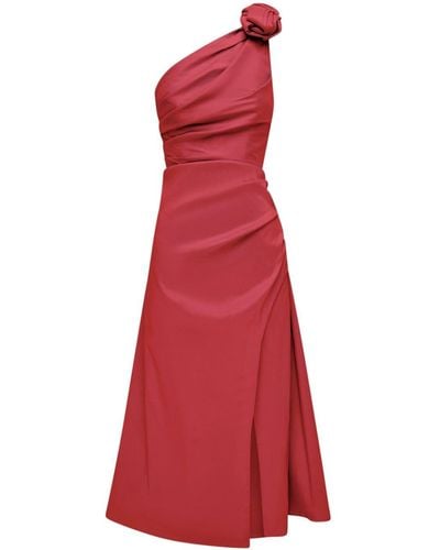 Rachel Gilbert Beki Taffeta Midi Dress - Red