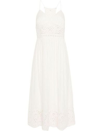 Twin Set Crochet-detailing Dress - White