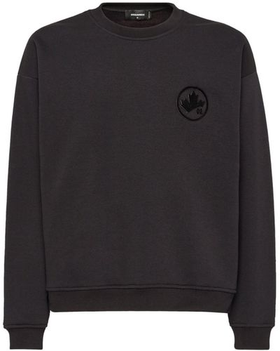 DSquared² Logo-print cotton sweatshirt - Schwarz