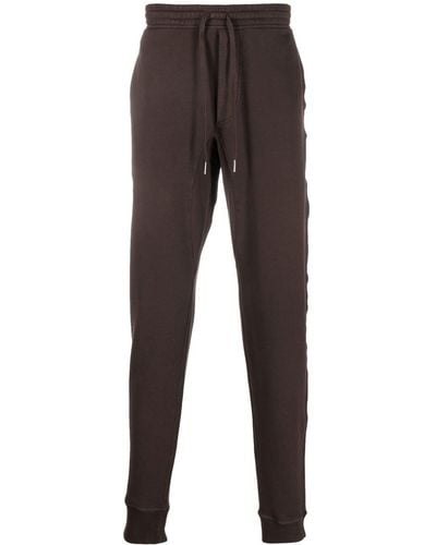 Tom Ford Drawstring Cotton Track Trousers - Brown