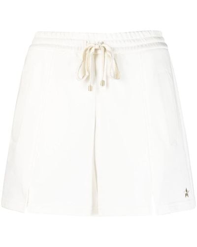 Lorena Antoniazzi Logo-embroidery Cotton Track Shorts - White