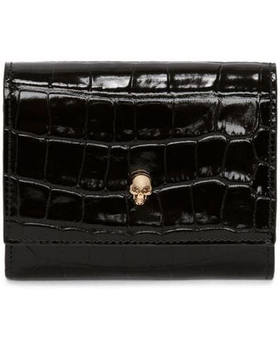 Alexander McQueen Skull-charm Tri-fold Wallet - Black