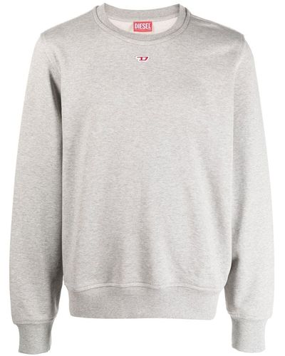 DIESEL S-ginn-d Logo-appliqué Sweatshirt - White
