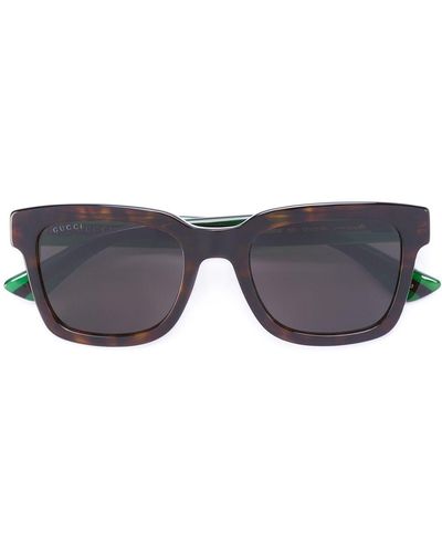 Gucci 'Web' Sonnenbrille mit Schildpattoptik - Blau