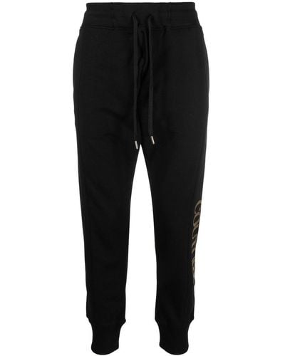 Versace Jeans Couture Pantalon de jogging à logo métallisé - Noir