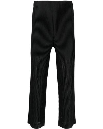 Homme Plissé Issey Miyake Gerade Mc March Plisseehose - Schwarz