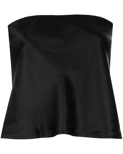 Reformation Spritz Silk Top - Black