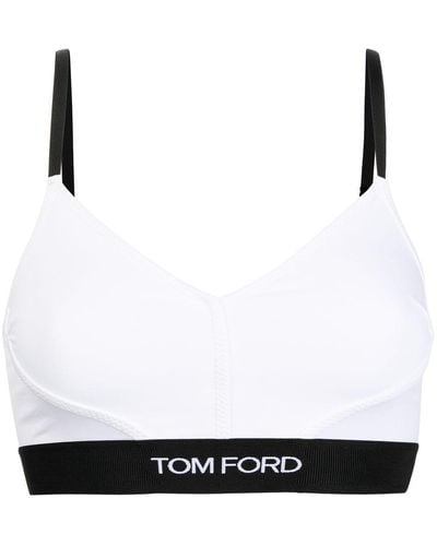 Tom Ford Soutien-gorge à logo brodé - Blanc